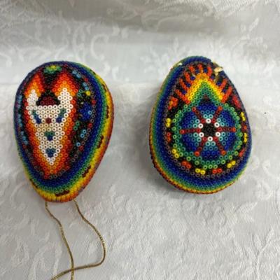 Huichol Mexican Folk Art Eggs