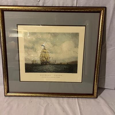 Two Framed Ship Prints â€œOutward & Homeward Boundâ€ (BS-MK)