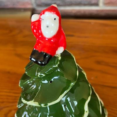 Ceramic christmas tree w/ Santa