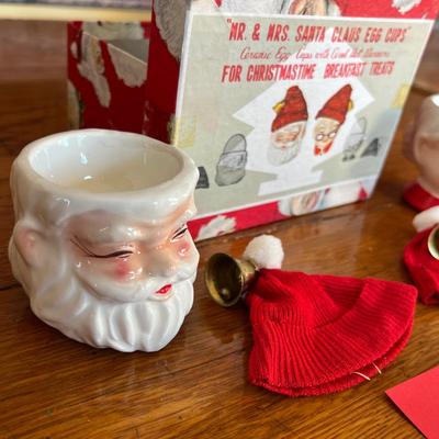Mr & Mrs Santa Egg Cups