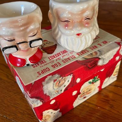 Mr & Mrs Santa Egg Cups