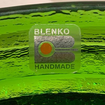 Blenko Pyramid Hand Made Step Glass Bowl (UH-KW)