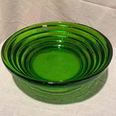 Blenko Pyramid Hand Made Step Glass Bowl (UH-KW)