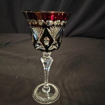 Six Multicolor Crystal Goblet Set (DR-JS)