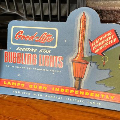 Vintage bubble light string in original box!