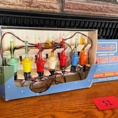 Vintage bubble light string in original box!
