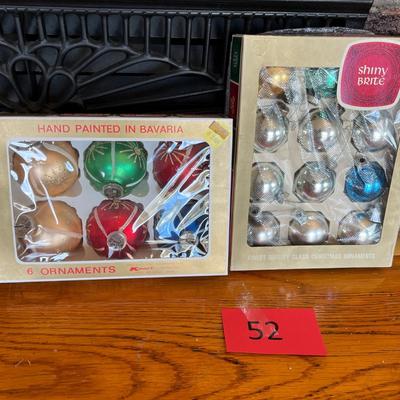 2 boxes of vintage ornaments