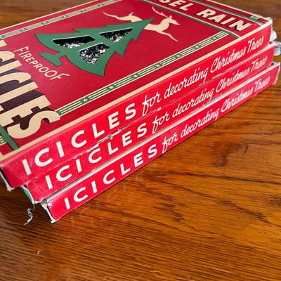 Tinsel Rain 3 vintage boxes