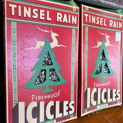 Tinsel Rain 3 vintage boxes