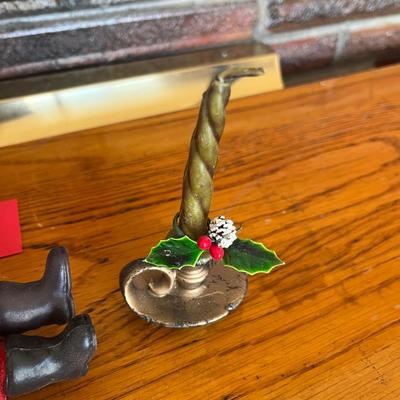Gurley Candles & Frocked Santa figure