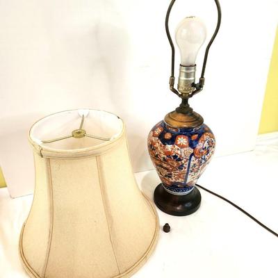 Lot #80  Antique Imari Vase, now Table Lamp