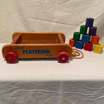 Playskool Wagon, Simplex Round Puzzle, and Other Vintage Childrenâ€™s Toys (UH-KW)