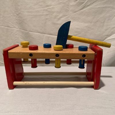Playskool Wagon, Simplex Round Puzzle, and Other Vintage Childrenâ€™s Toys (UH-KW)