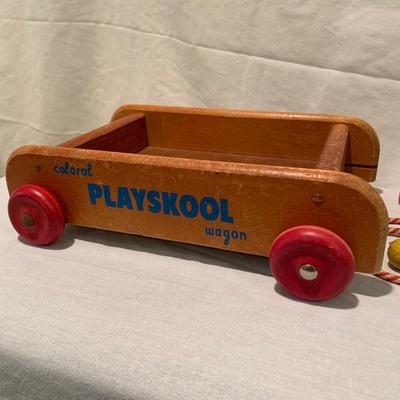 Playskool Wagon, Simplex Round Puzzle, and Other Vintage Childrenâ€™s Toys (UH-KW)