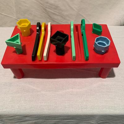 Playskool Wagon, Simplex Round Puzzle, and Other Vintage Childrenâ€™s Toys (UH-KW)