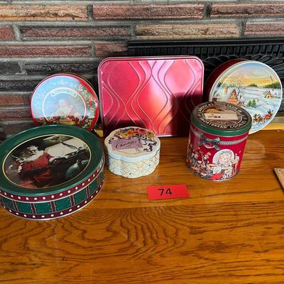 Christmas tins