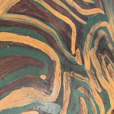 Folk Art Pained Turtle on Plyboard