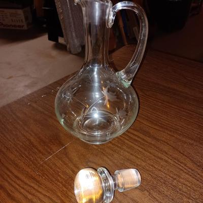 etched crystal decanter