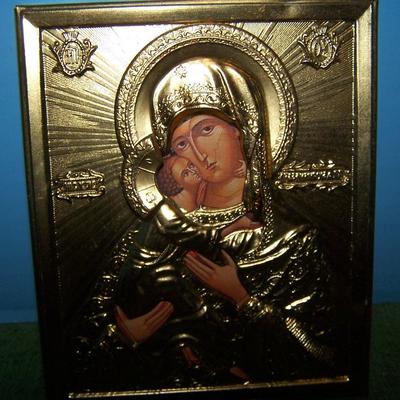 LOT 68 BEAUTIFUL VINTAGE RELIGIOUS PICTURES BRASS & WOOD