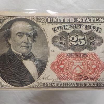 1800's United States Fractional Cent Bill. ( rea). Tewnty five cents bill. est. $20 to $10.