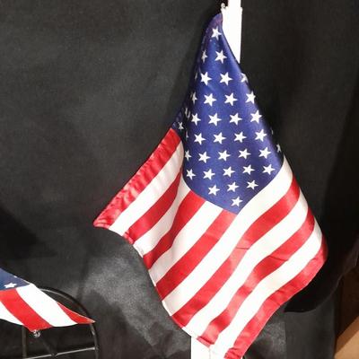 Metal USA with detachable stand Team USA cap and two vehicle window USA flags