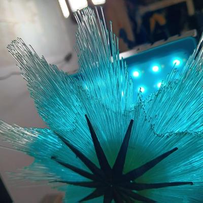 Vintage reflective Fiberglass snowflakes with Sequin Merry Christmas applique