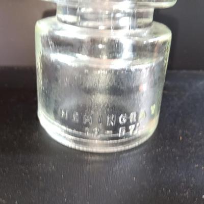 Three clear glass Hemingray Glass Insulators