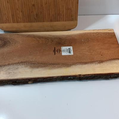 Totally Bamboo cutting board and Threshold Plank server.
