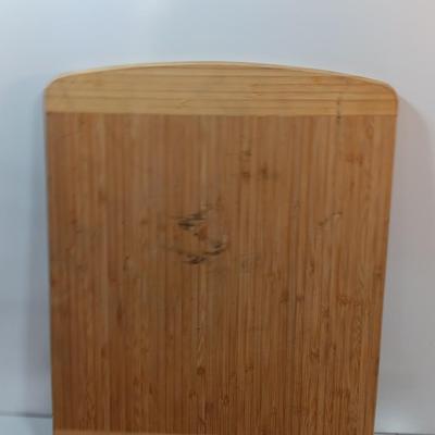 Totally Bamboo cutting board and Threshold Plank server.