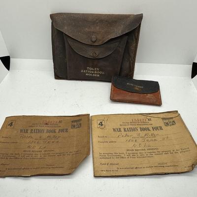 WWII War Ration Pouch w/ 3 Books