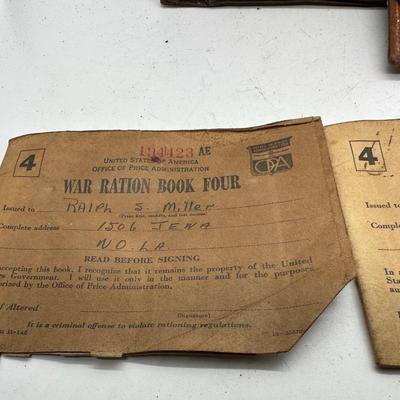WWII War Ration Pouch w/ 3 Books