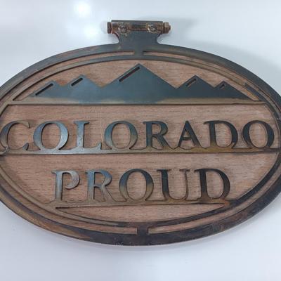 Wood sign with Metal COLORADO PROUD