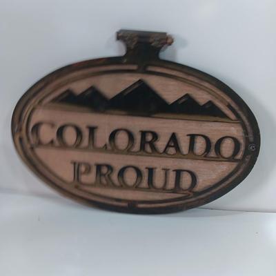 Wood sign with Metal COLORADO PROUD