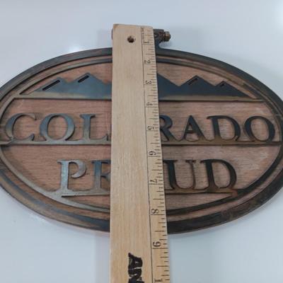 Wood sign with Metal COLORADO PROUD