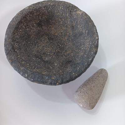 Vintage three footed rock Mortar and Pestle