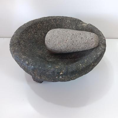 Vintage three footed rock Mortar and Pestle