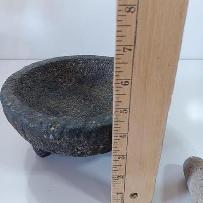 Vintage three footed rock Mortar and Pestle