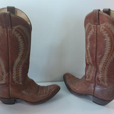Men's brown JUSTIN style 2563 western boots leather 9