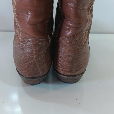 Men's brown JUSTIN style 2563 western boots leather 9
