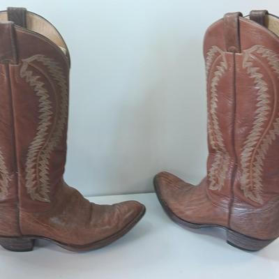 Men's brown JUSTIN style 2563 western boots leather 9