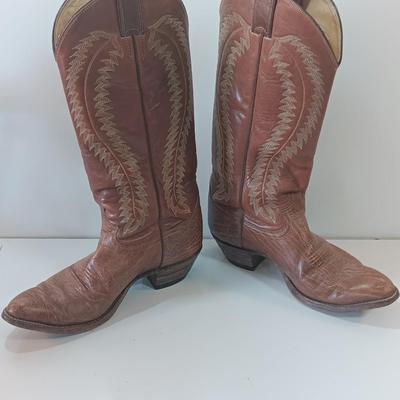 Men's brown JUSTIN style 2563 western boots leather 9
