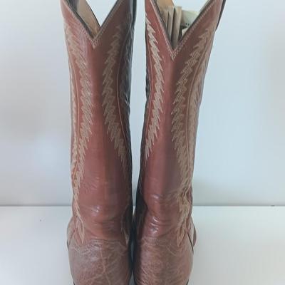 Men's brown JUSTIN style 2563 western boots leather 9