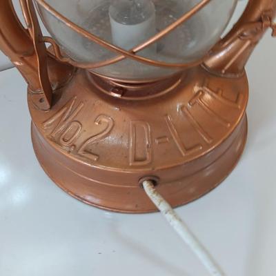 Dietz No. 2 D lite New York USA lantern turned Electric.