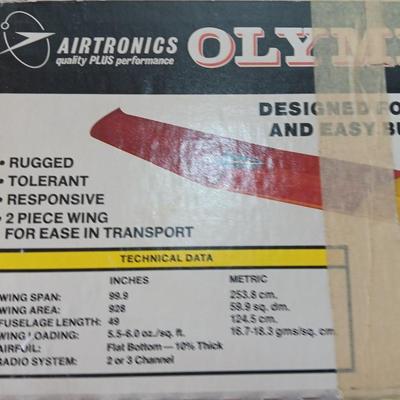 Vintage Airtronics Olympic II 100" Glider in box