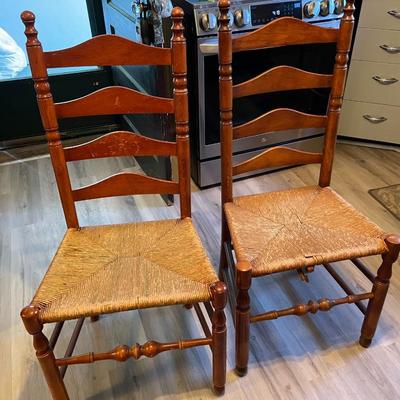Ladder Back Chairs Lot of 2