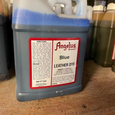 Shelf 3 Inventory Angelus Leather Dye 84 Pint Bottles