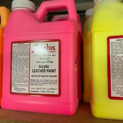 Shelf 11 Inventory Angelus Acrylic Leather Paint 78 Pint Bottles