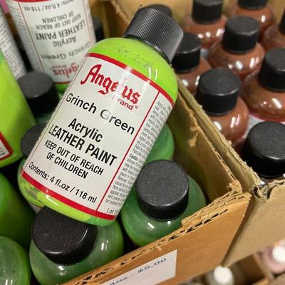 Shelf 20 Inventory Angelus Acrylic Leather Paint 350+ One Ounce Bottles