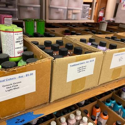 Shelf 20 Inventory Angelus Acrylic Leather Paint 350+ One Ounce Bottles