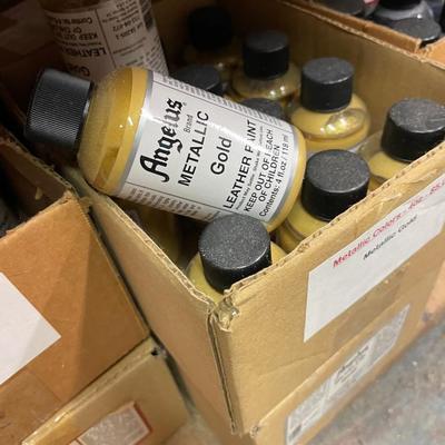 Shelf 22 Inventory Angelus Acrylic Leather Paint 500+ One Ounce Bottles